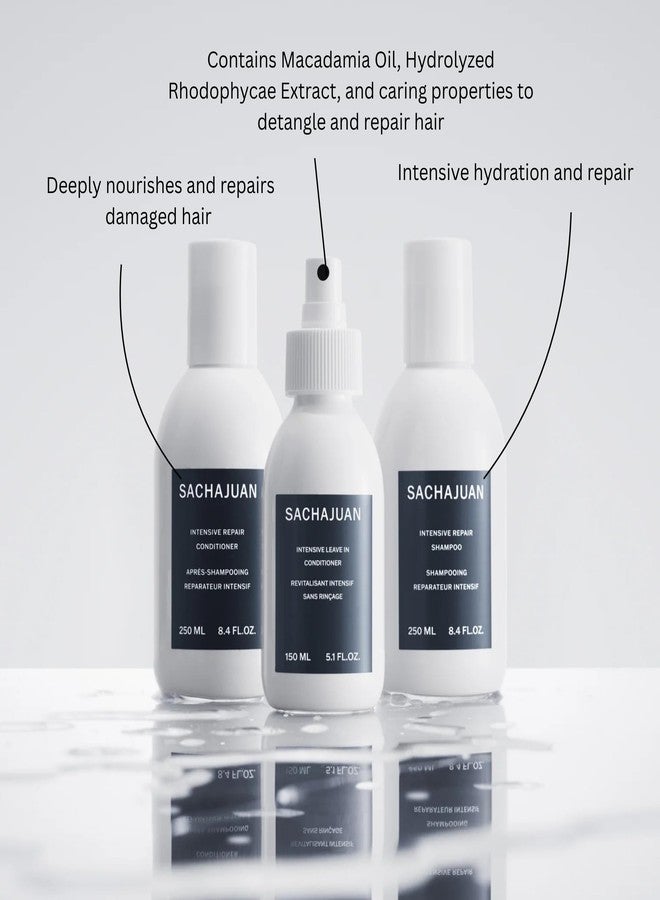 SACHAJUAN Repair Kit | Intensive Repair Shampoo + Conditioner + Leave-In | Strengthen, Nourish & Protect Damaged or Dry Hair | UV Protection, Repair & Softness | Vegan & Paraben-Free | Set of 3 - Image 4